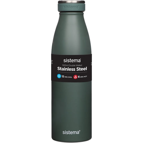 Sistema Stainless Steel Drink Bottle 500 ml Nordic Green