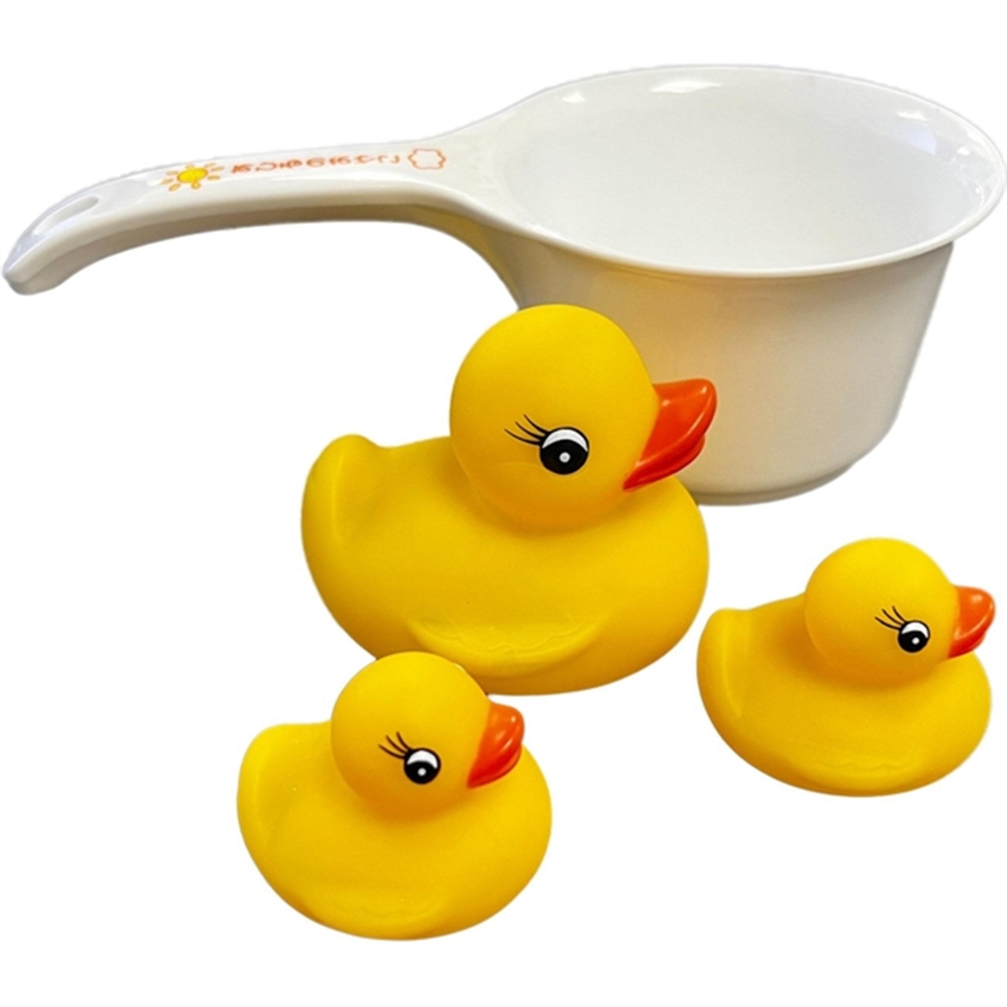 Magni Bath Duck Family Including Cup Yellow/White