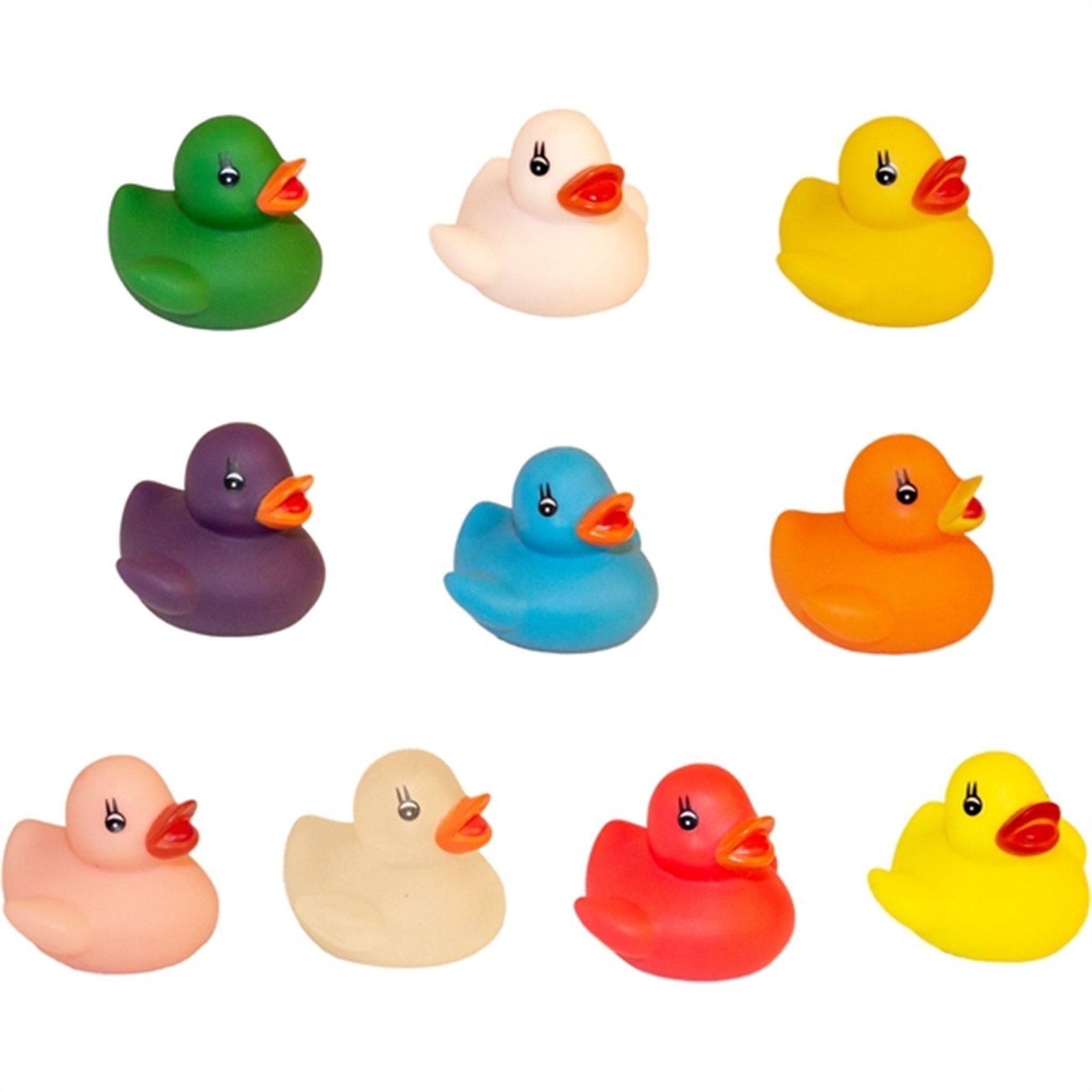 Magni Bath Ducks in a Set of 10 Pieces Multi
