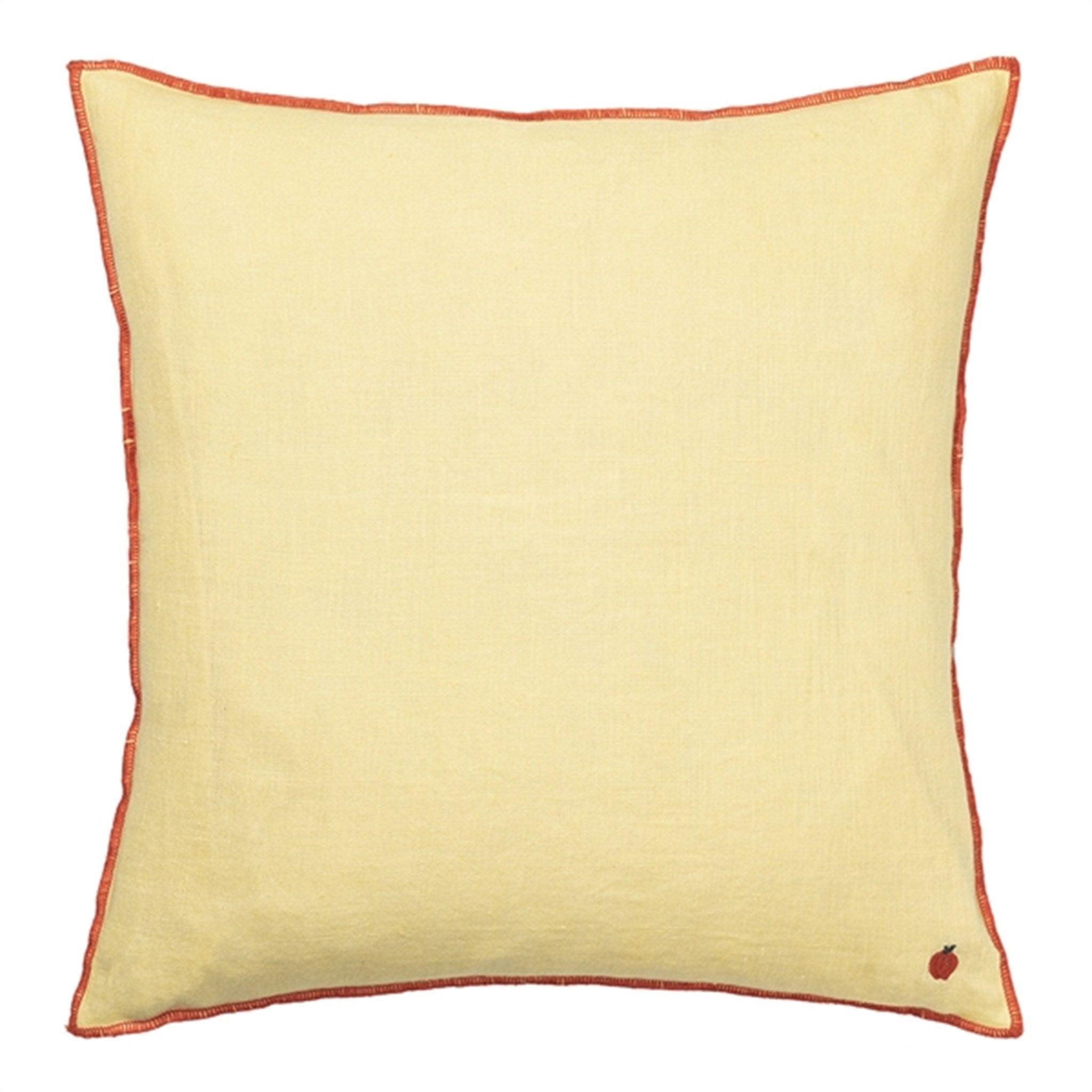 Ferm Living Contrast Linen Cushion Lemon
