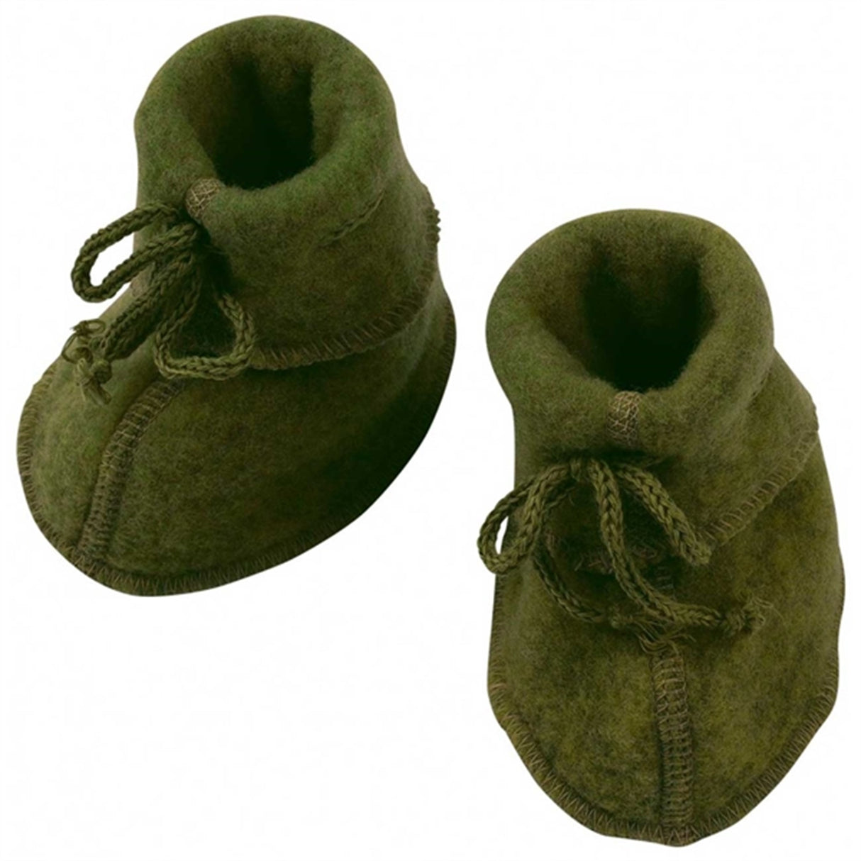 Engel Baby Booties w. Ribbon Reed Melange