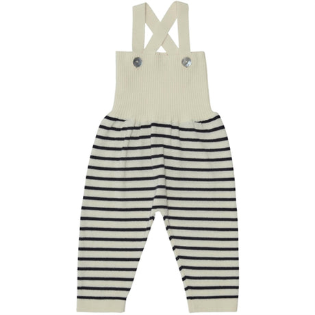 FUB Baby High Waist Overalls Ecru/Dark Navy