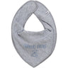 Pippi Bandana Bib with Text Grey Melange