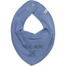 Pippi Bandana Bib with Text Dark Blue