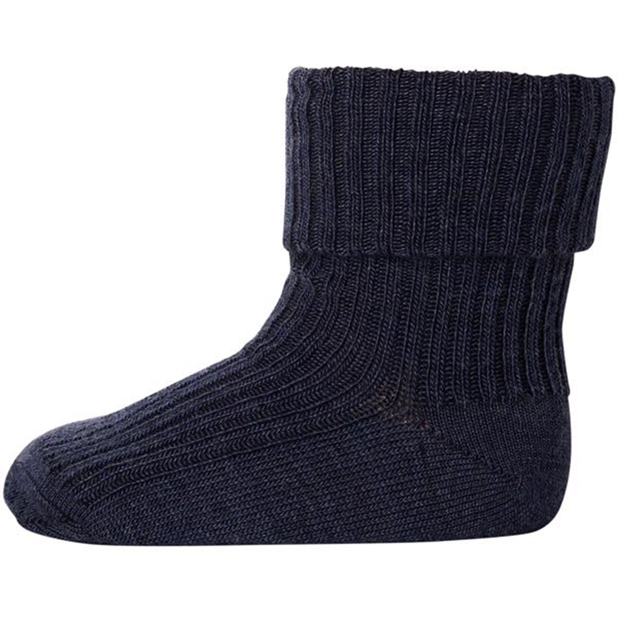 MP Wool Socks Rib 498 Blue Melange