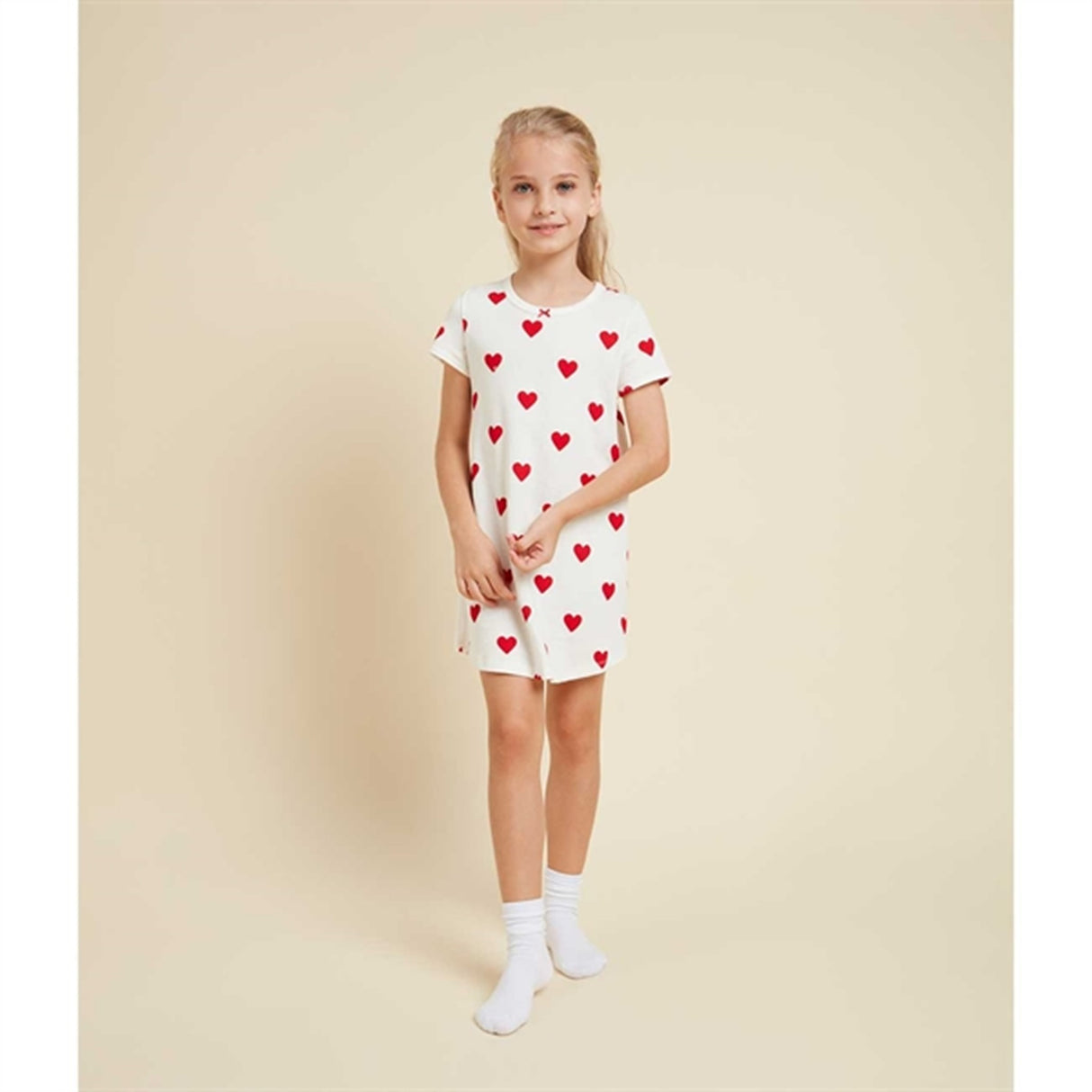 Petit Bateau Dress White/Red