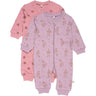 Pippi Nightsuit with Zipper 2-pack Dusty Rose