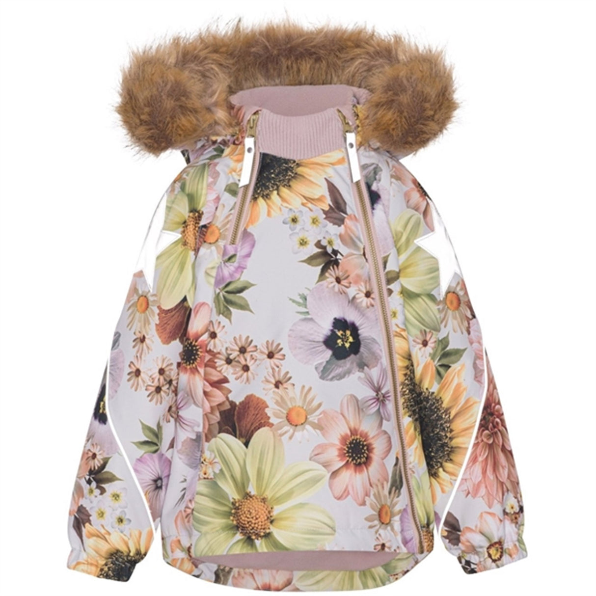 Molo Retro Flowers Hopla Fur Jacket