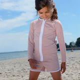 Petit Crabe Rose Nude Etoile Star UV Shirt with Zipper 3