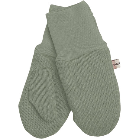 Racing Kids Mittens with Thumb Light Seagrass