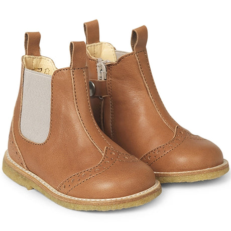 Angulus Starter Boot w. Zip Cognac/Beige 6024-101-7511-1545-010