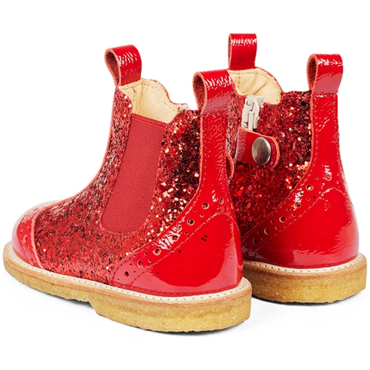 Angulus Starter Chelsea Boots With Zipper Red/Red/Red Elastic 3