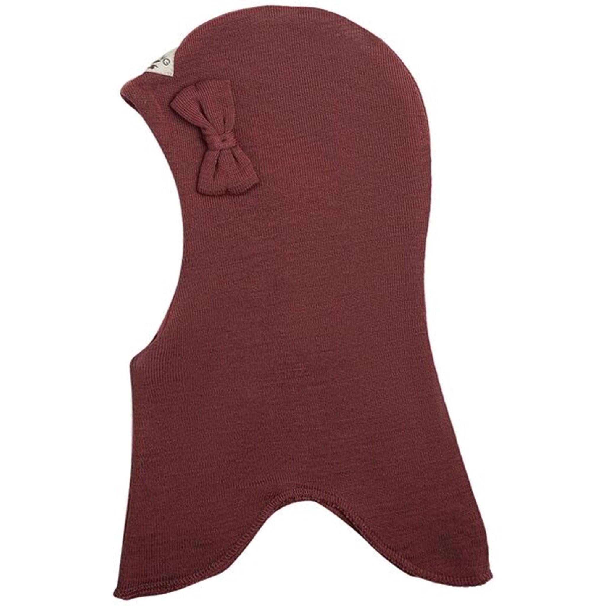 Racing Kids Round Balaclava Wool/Cotton w. Bow Forest Berrie