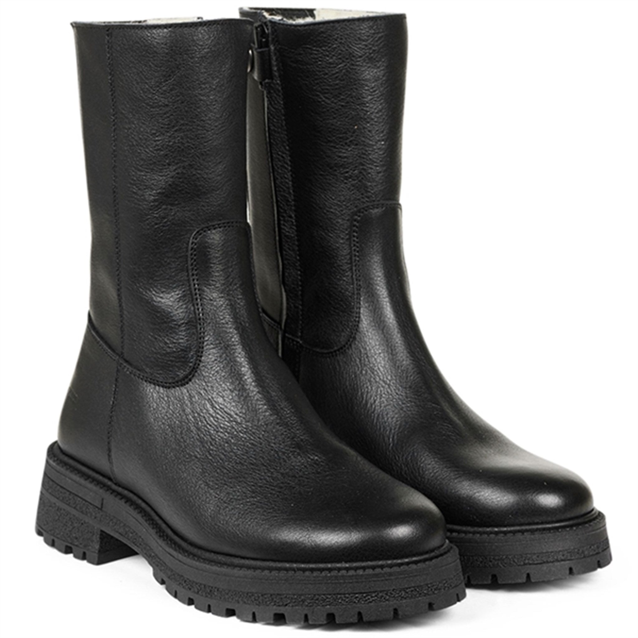 Angulus Mid-Cut Boots With Zipper Black/Black