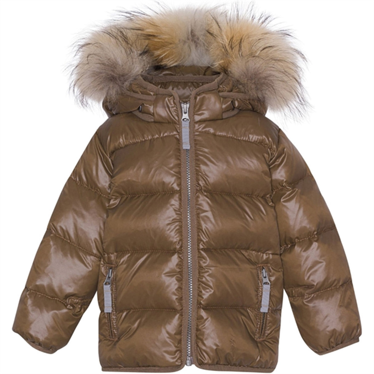 Ver de Terre Featherlight Baby Down Jacket w. Fur Kangaroo