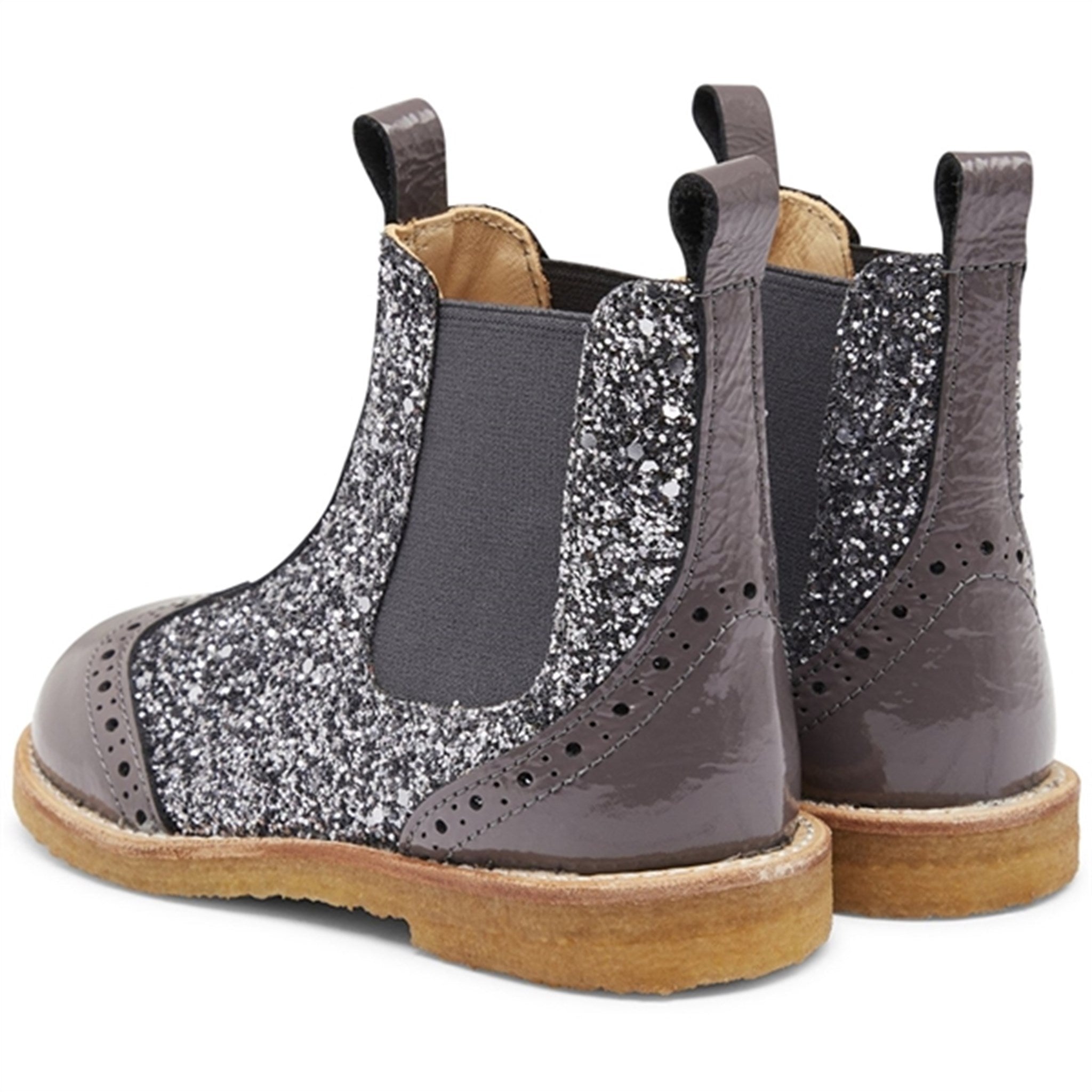 Angulus Chelsea Boots With Glitter Lavender/Dusty Lavender/Elastic 3