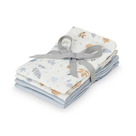 Cam Cam Copenhagen Muslin Washcloth 4-pack GOTS Mix Forest, Dusty Blue