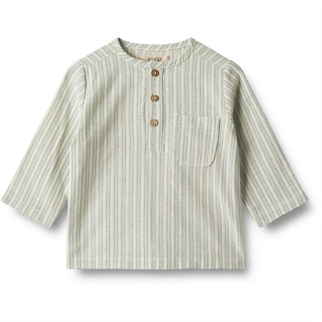 Wheat Aquablue Stripe Shirt Bjørk