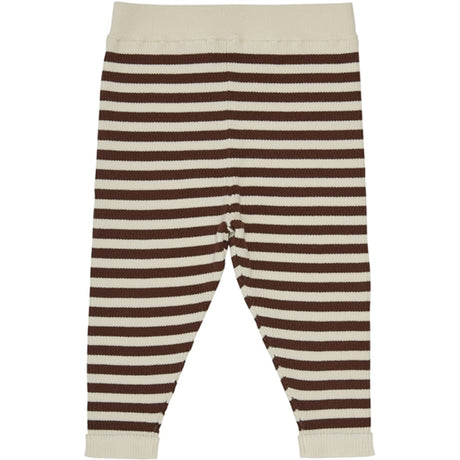 FUB Baby Rib Pants Ecru/Maroon