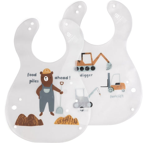 Sebra Bib Busy Builders 2-pack Blue