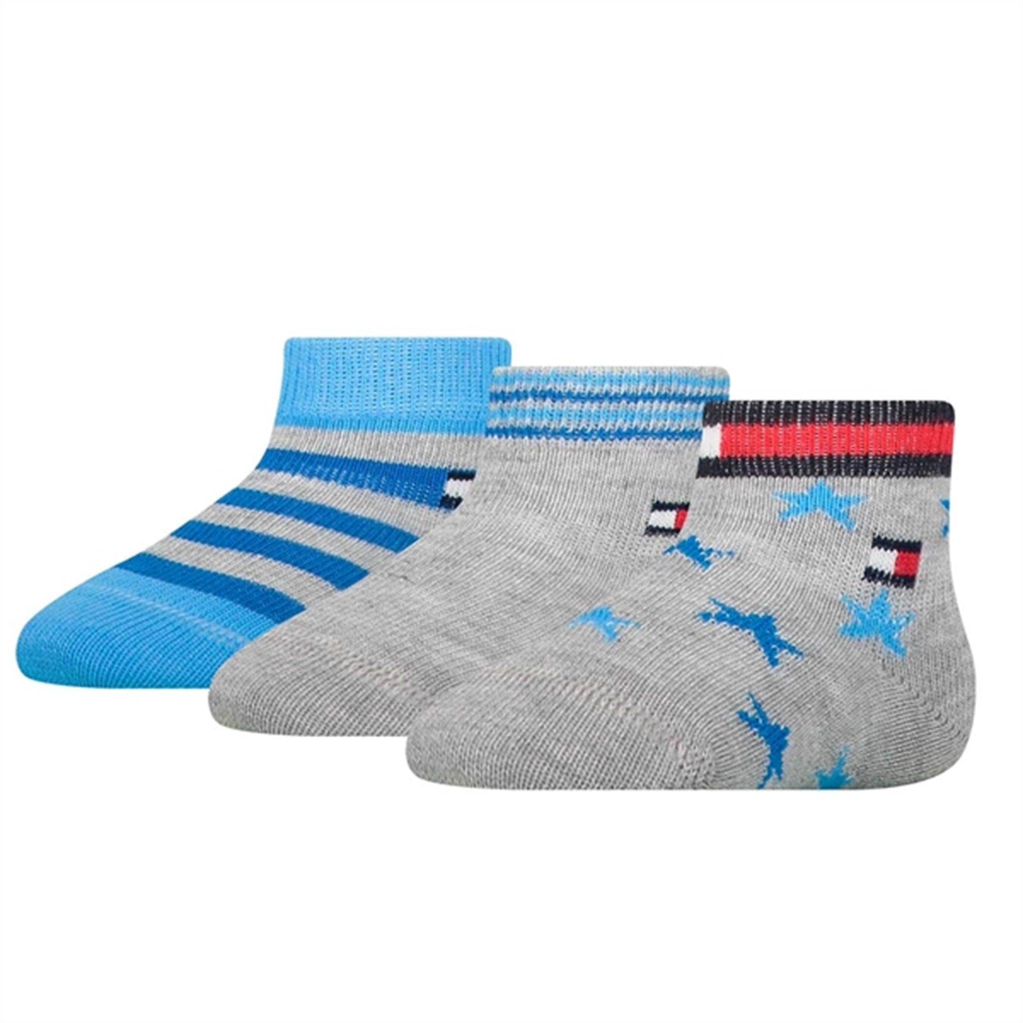 Tommy Hilfiger Newborn 3-pack Giftbox Socks Blue Combo