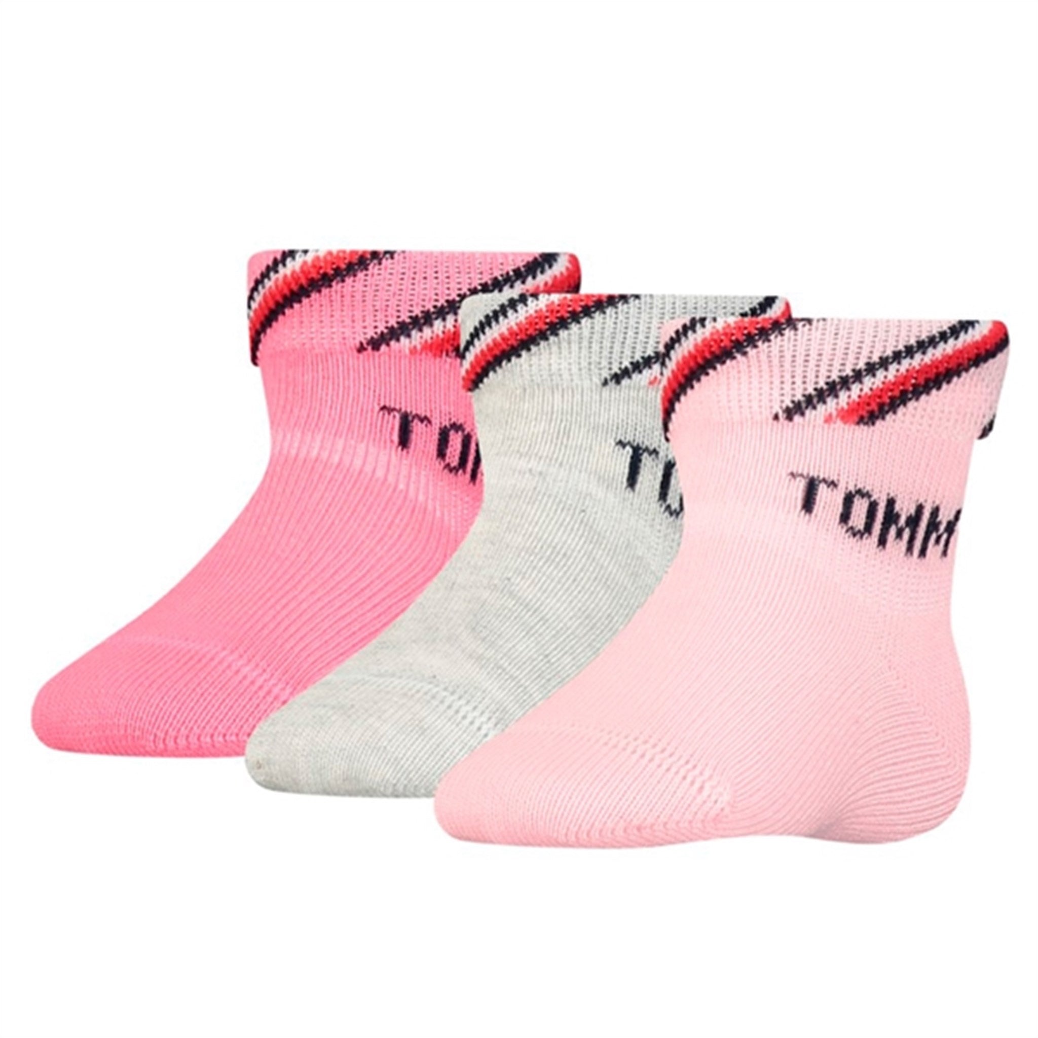 Tommy Hilfiger Newborn 3-pack Giftbox Socks Pink Combo