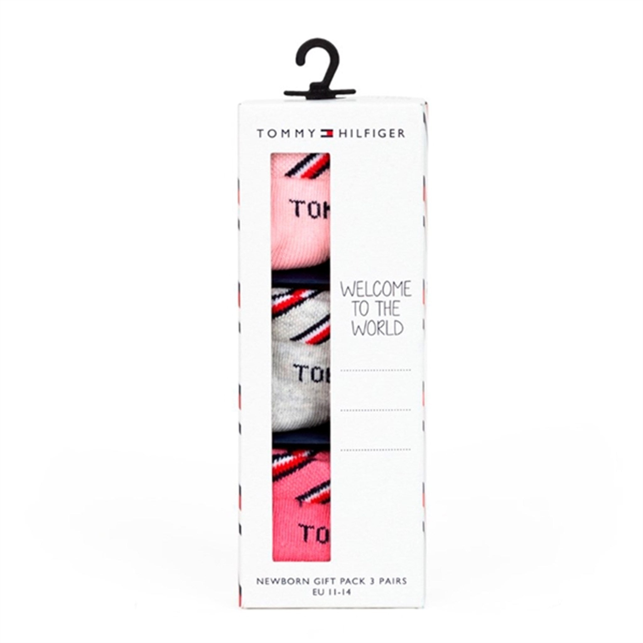 Tommy Hilfiger Newborn 3-pack Giftbox Socks Pink Combo 2