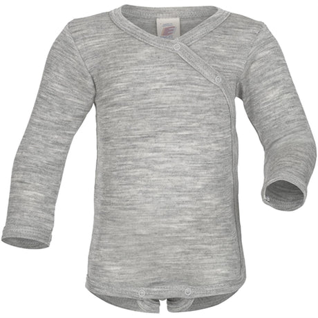 Engel Baby Wrap Body Long Sleeved Light Grey Melange