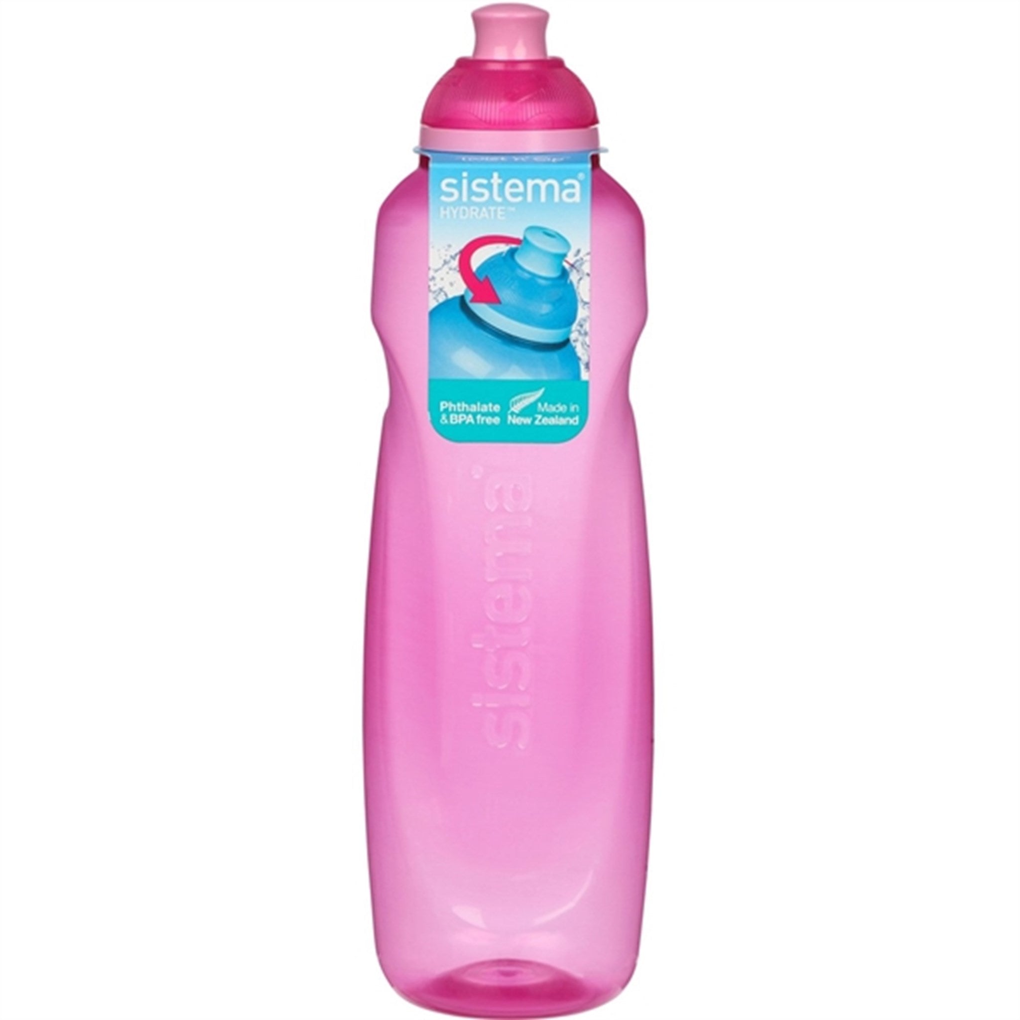 Sistema Twist 'n' Sip Helix Water Bottle 600 ml Pink 5