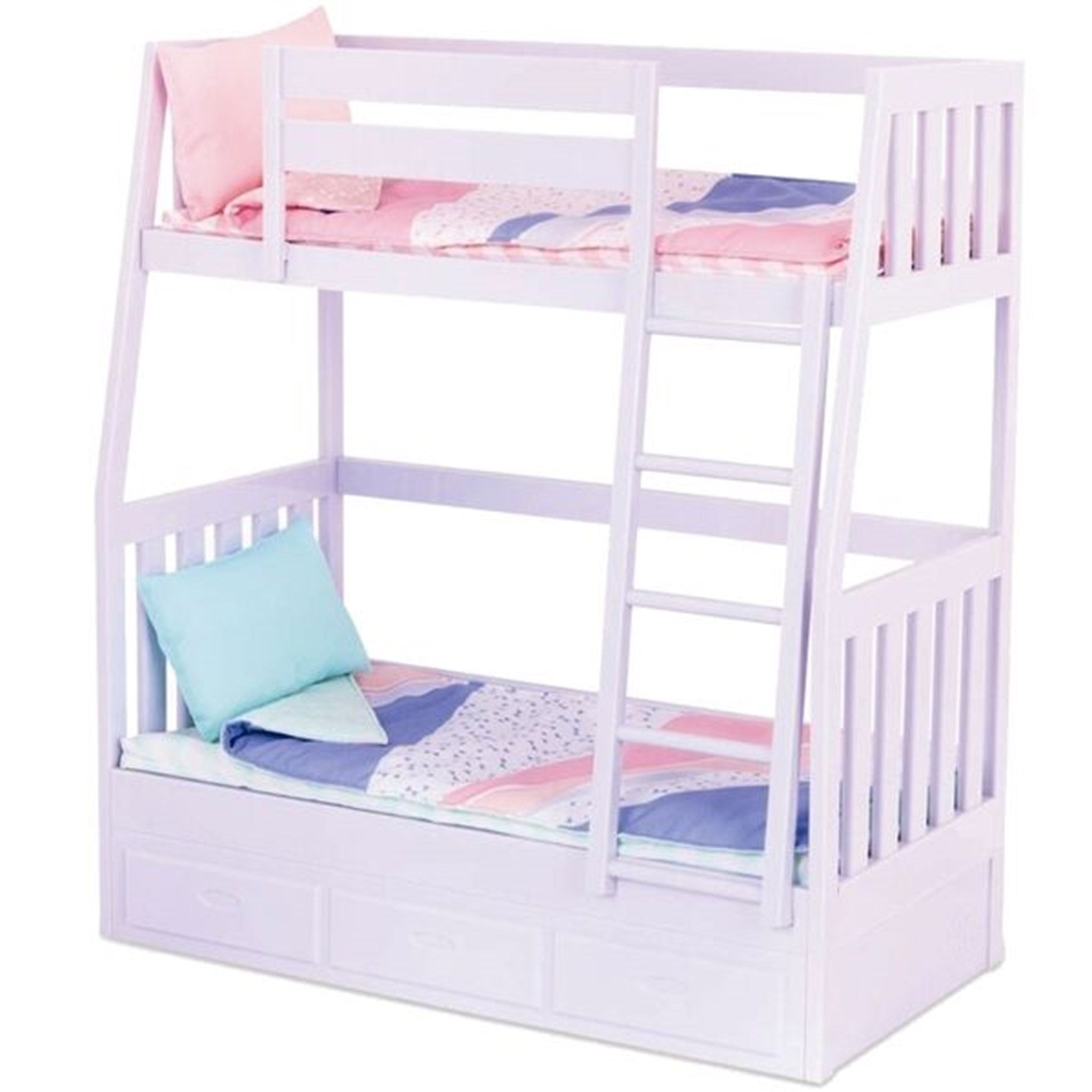 Little tikes pretty pink orders bunk beds & blankets pillows heart dollhouse