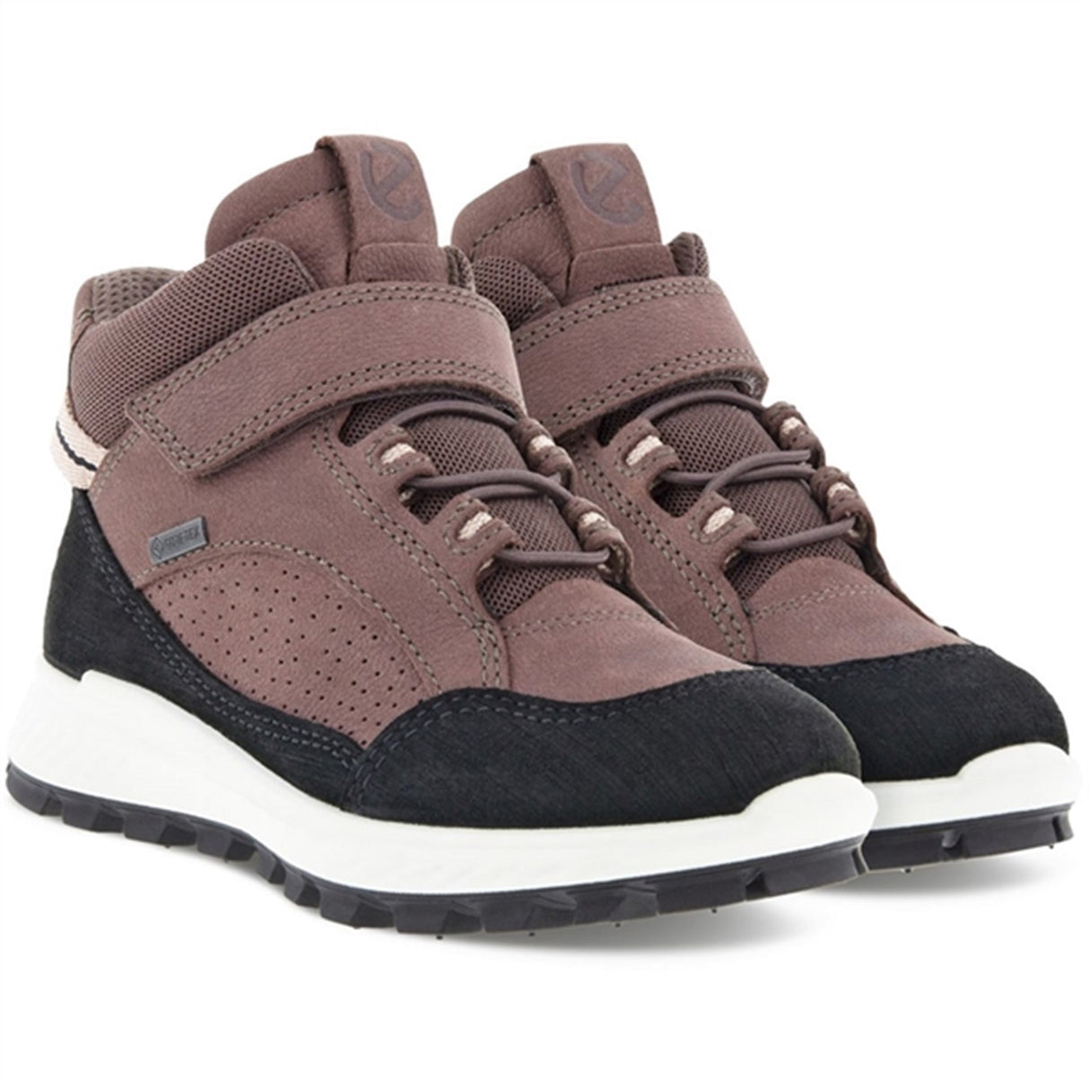 Ecco Exostrike Velcro Ankle Boot Black/Dusty Purple 6