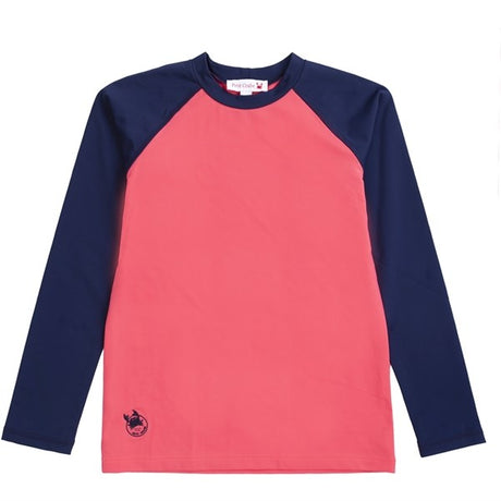 Petit Crabe Nectarine/Blue Raglan UV Swim Shirt