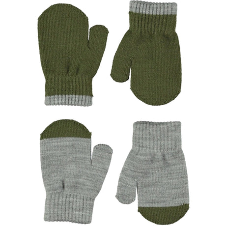 Molo Grey Melange Kenny 2-Pack Mittens