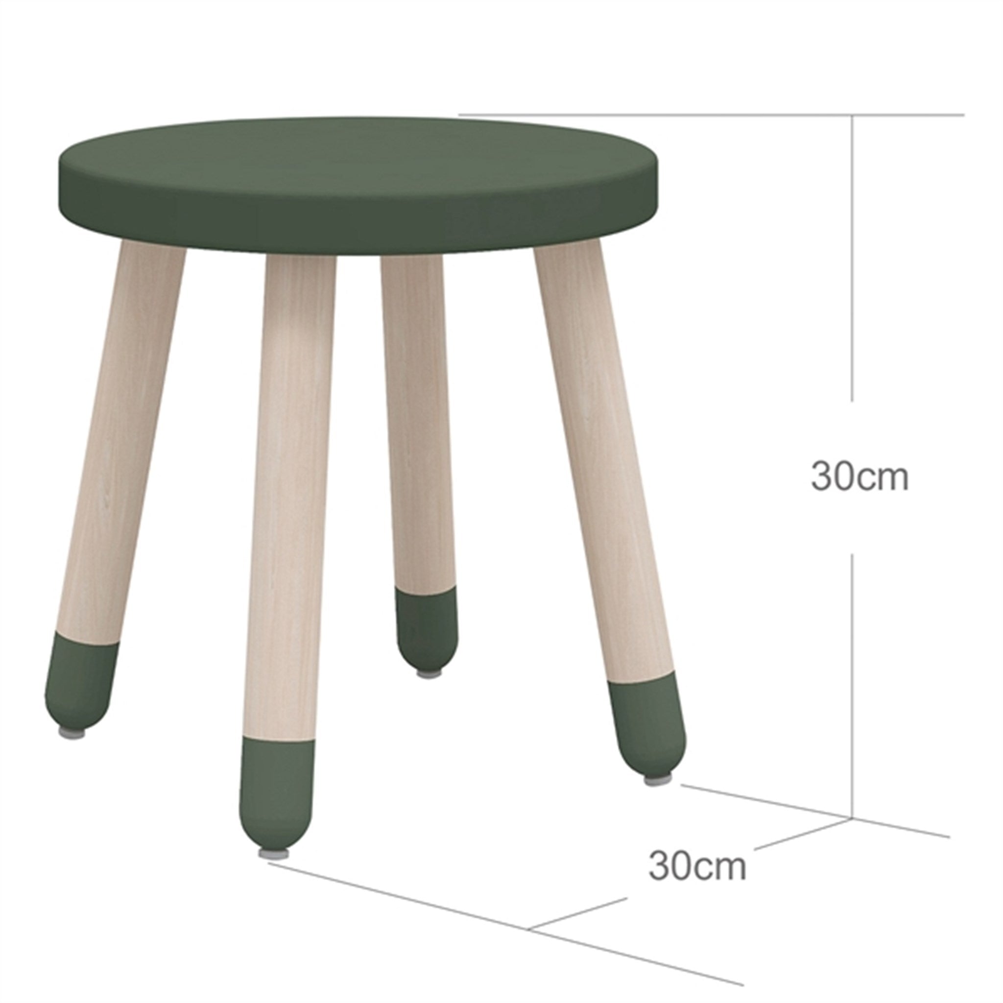 Flexa Dots Chair Ø30 cm Deep Green 5