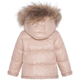 Ver de Terre Featherlight Baby Girls Down Jacket w. Fur Mahogany Rose