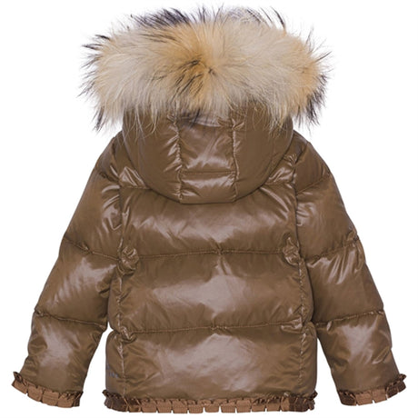 Ver de Terre Featherlight Baby Girls Down Jacket w. Fur Kangaroo 2