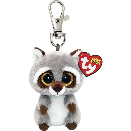 TY Beanie Boos Oakie - Gray Raccoon Clip