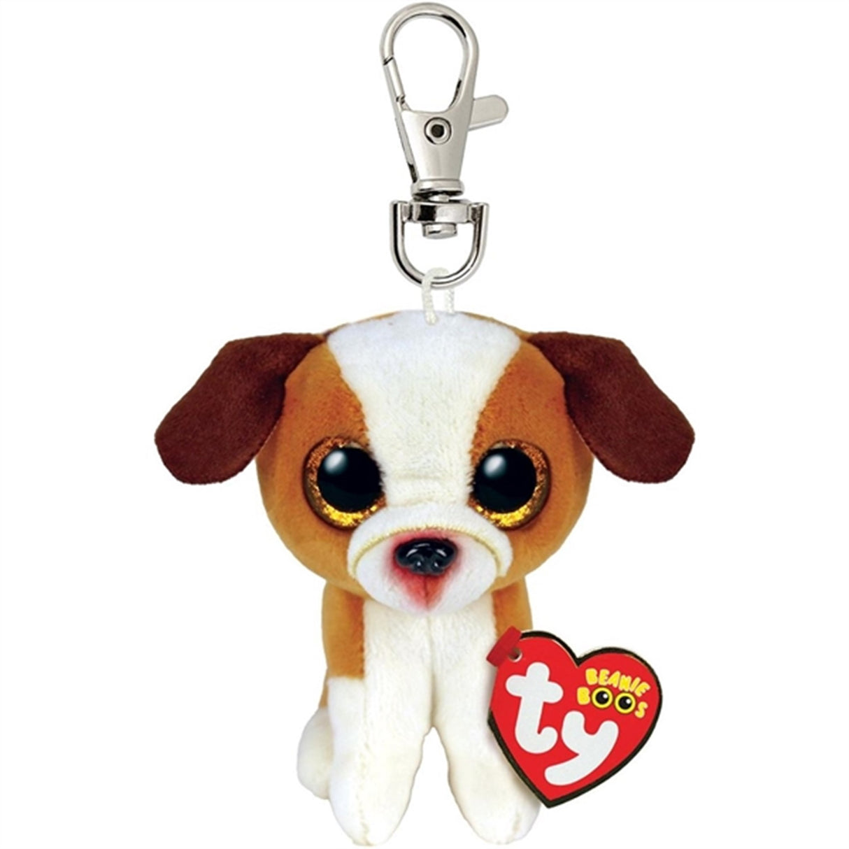 TY Beanie Boos Hugo - Brown/White Dog Clip