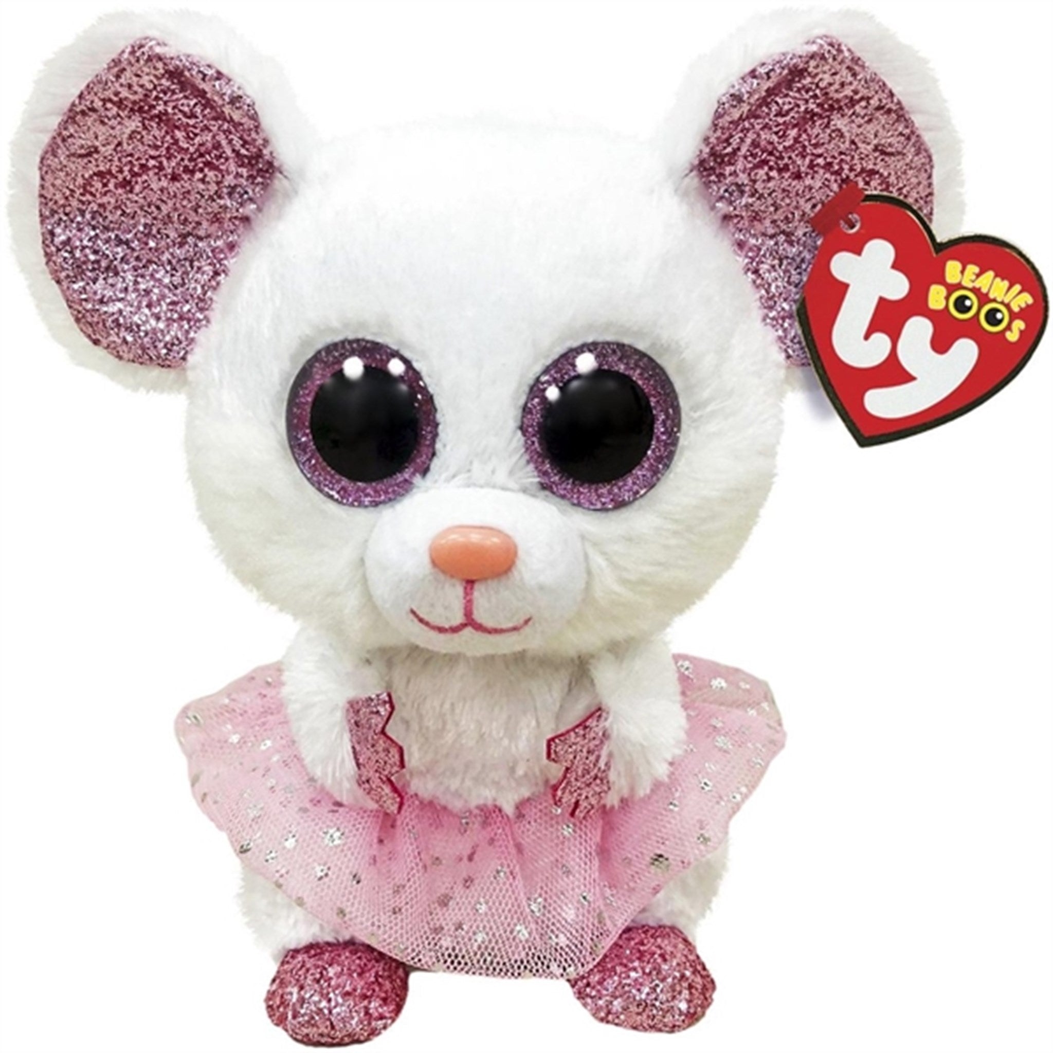 Beanie Boos Nina - White Ballerina Mouse Reg - ty | Luksusbaby