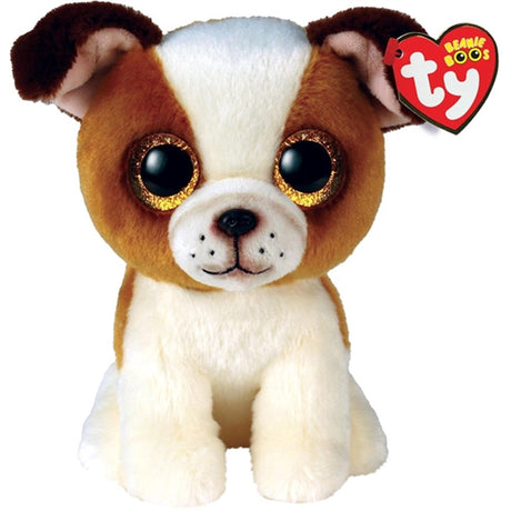 TY Beanie Boos Hugo - Brown/White Dog Reg