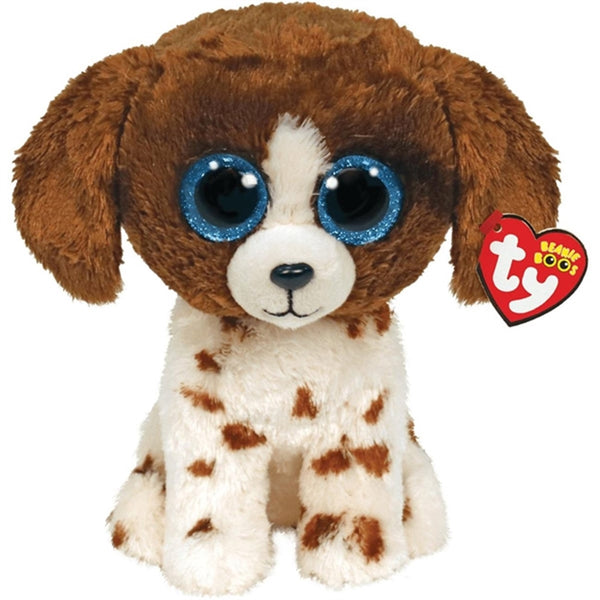 Beanie Boos Muddles - Brown/White Dog Med - ty | Luksusbaby