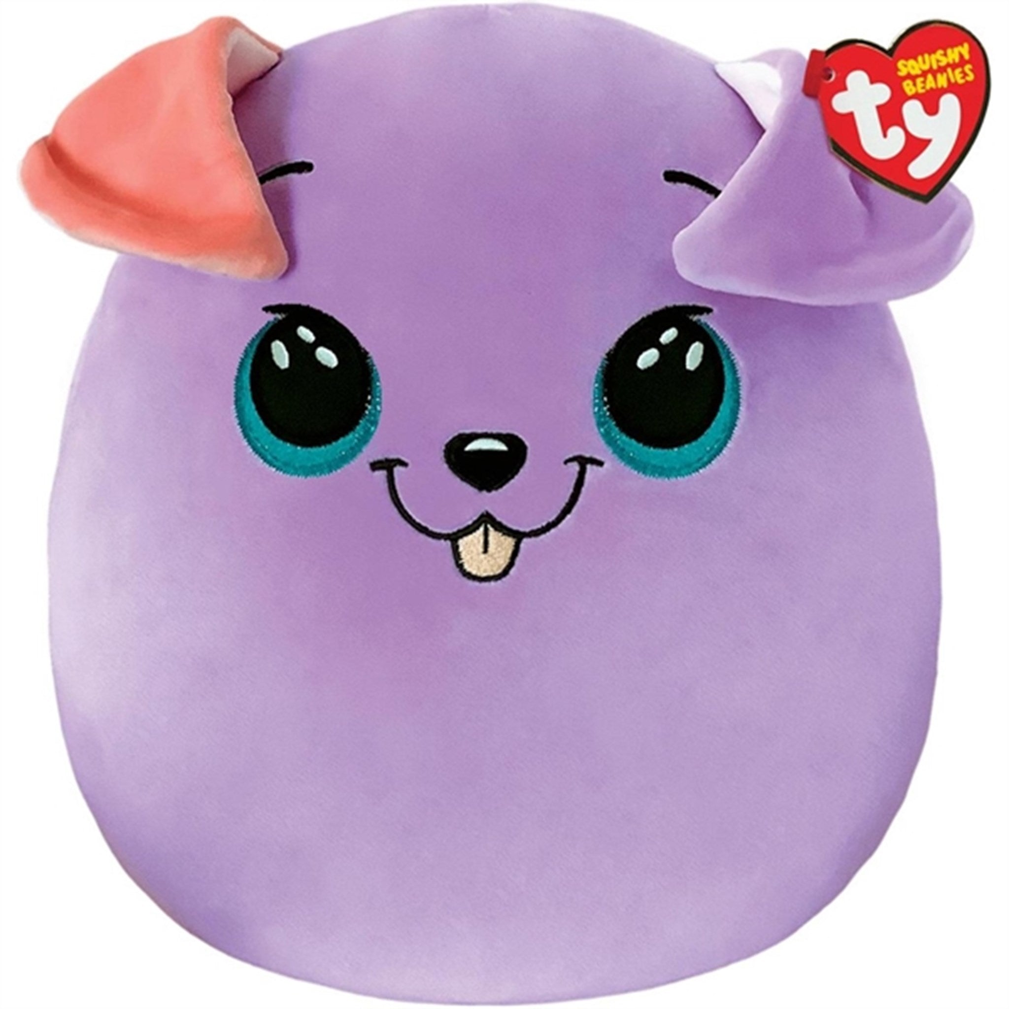 TY Squishy Beanies Bitsy - Purple Dog Squish 25cm