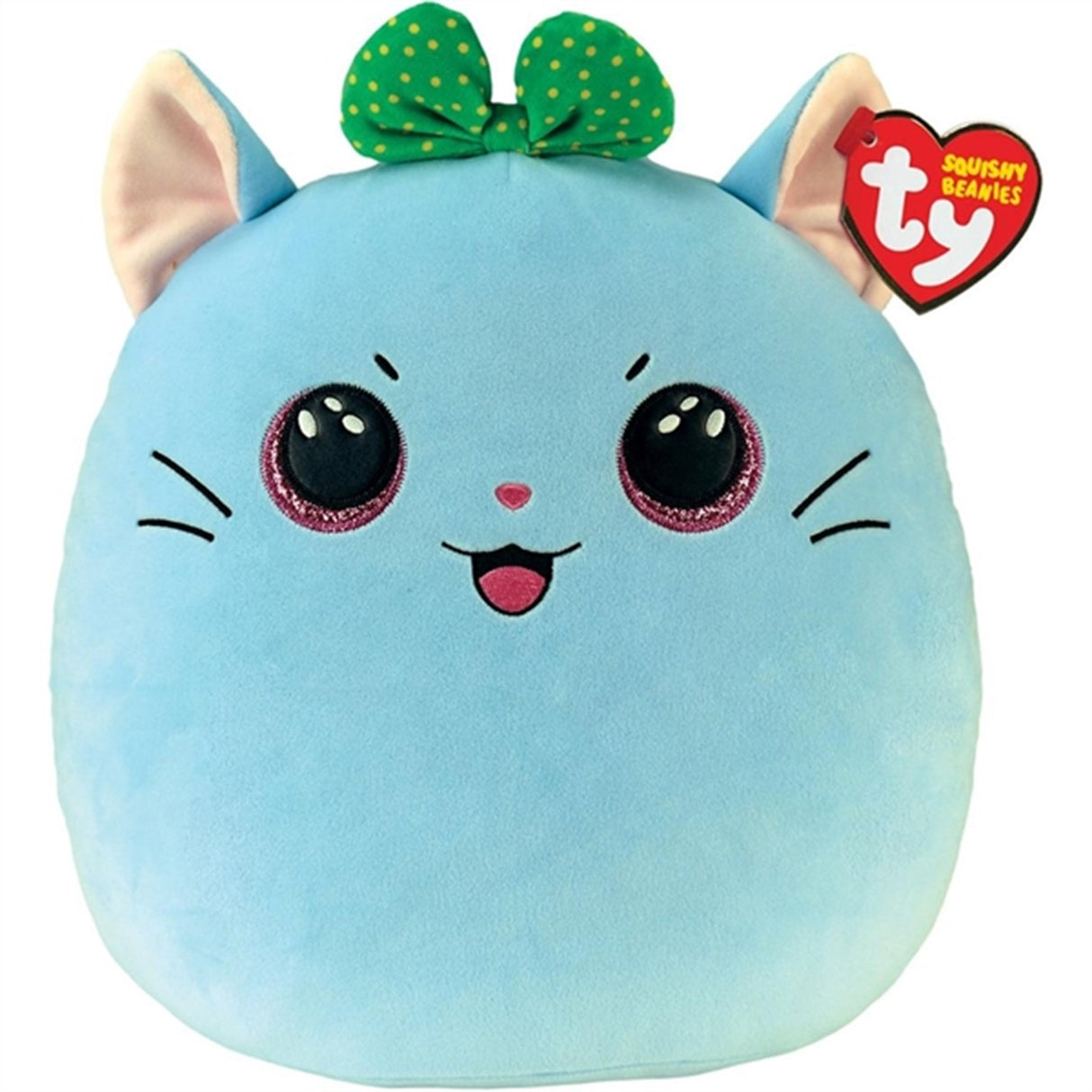 TY Squishy Beanies Kirra - Cat m. Sløjfe Squish 25cm