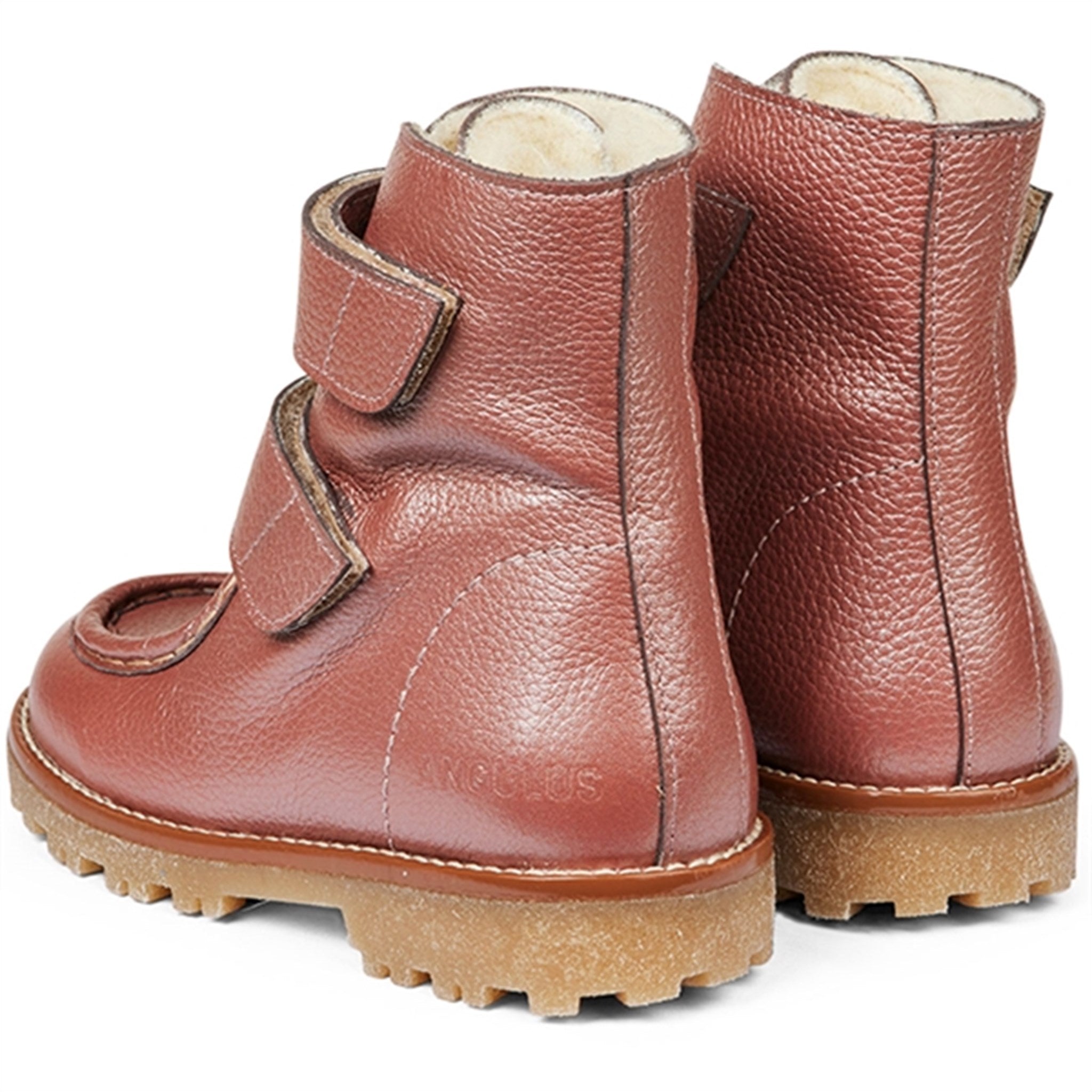 Angulus Mid-Cut Boots With Velcro Rose Shine 2
