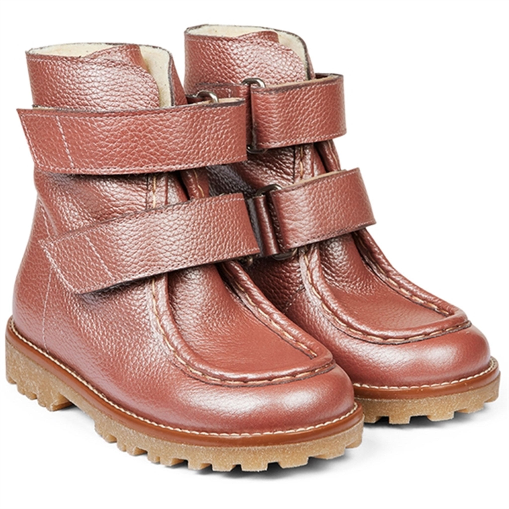 Angulus Mid-Cut Boots With Velcro Rose Shine