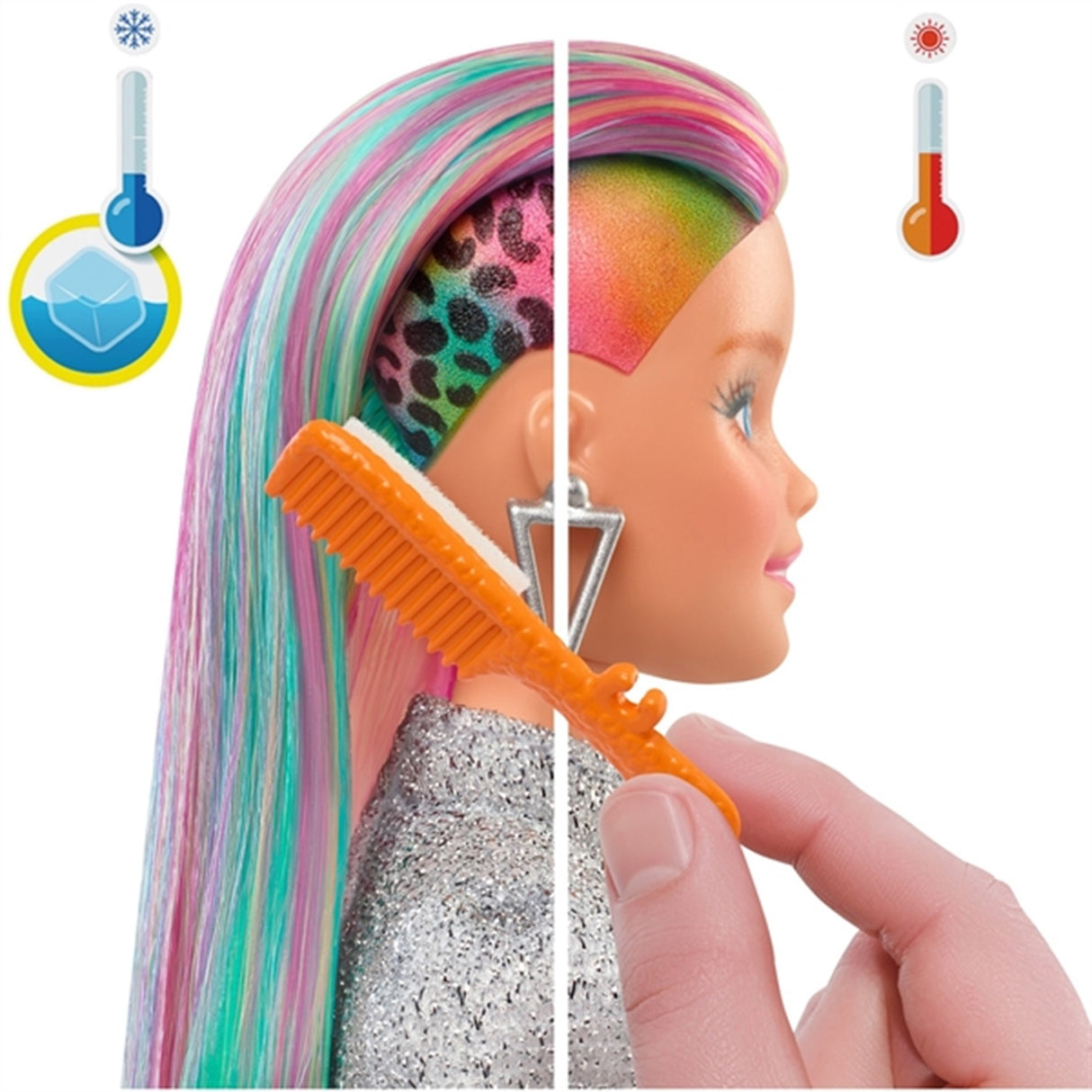 Barbie® Hair Feature Doll Leopard Rainbow