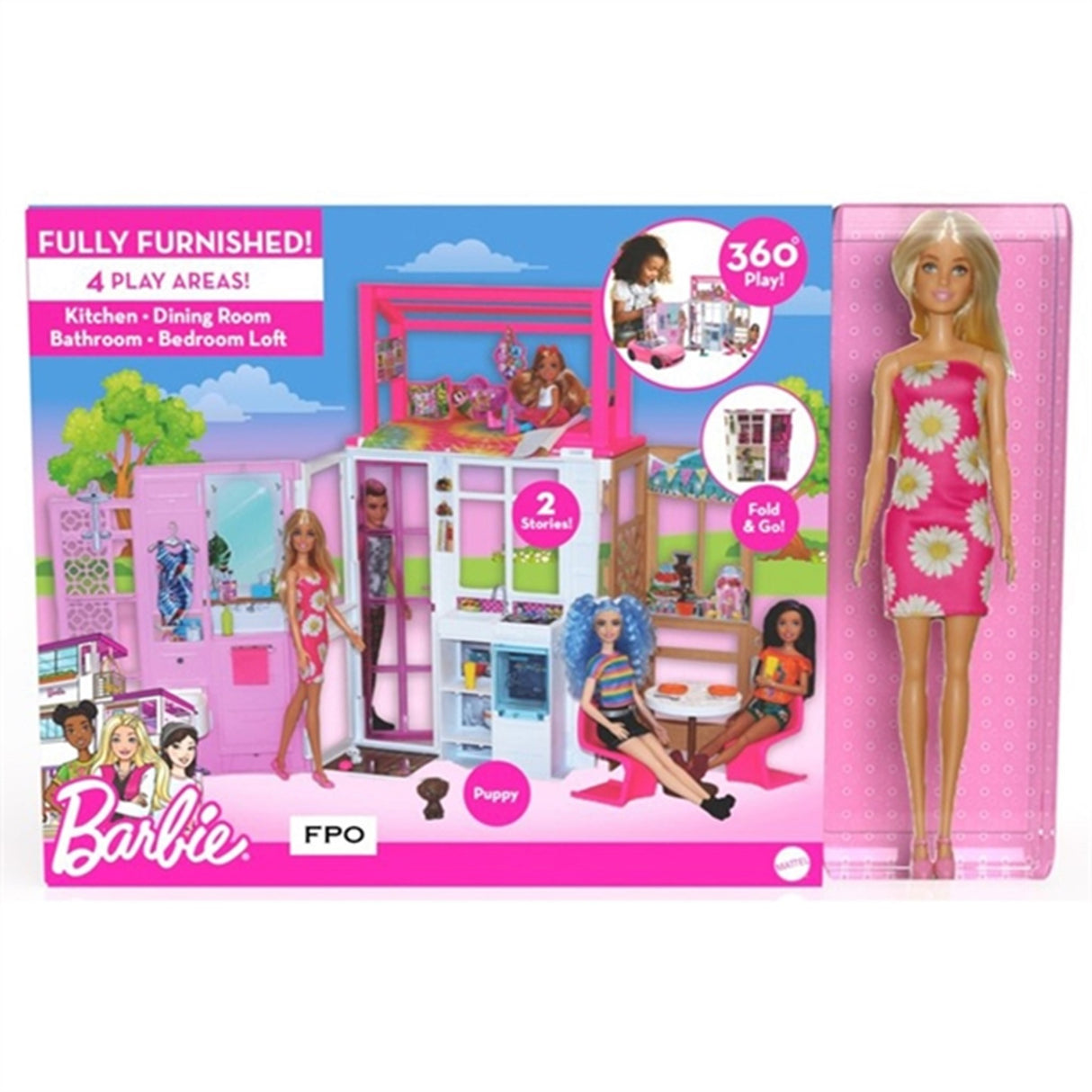 Barbie® Grab and Play Dollhouse Incl. Doll