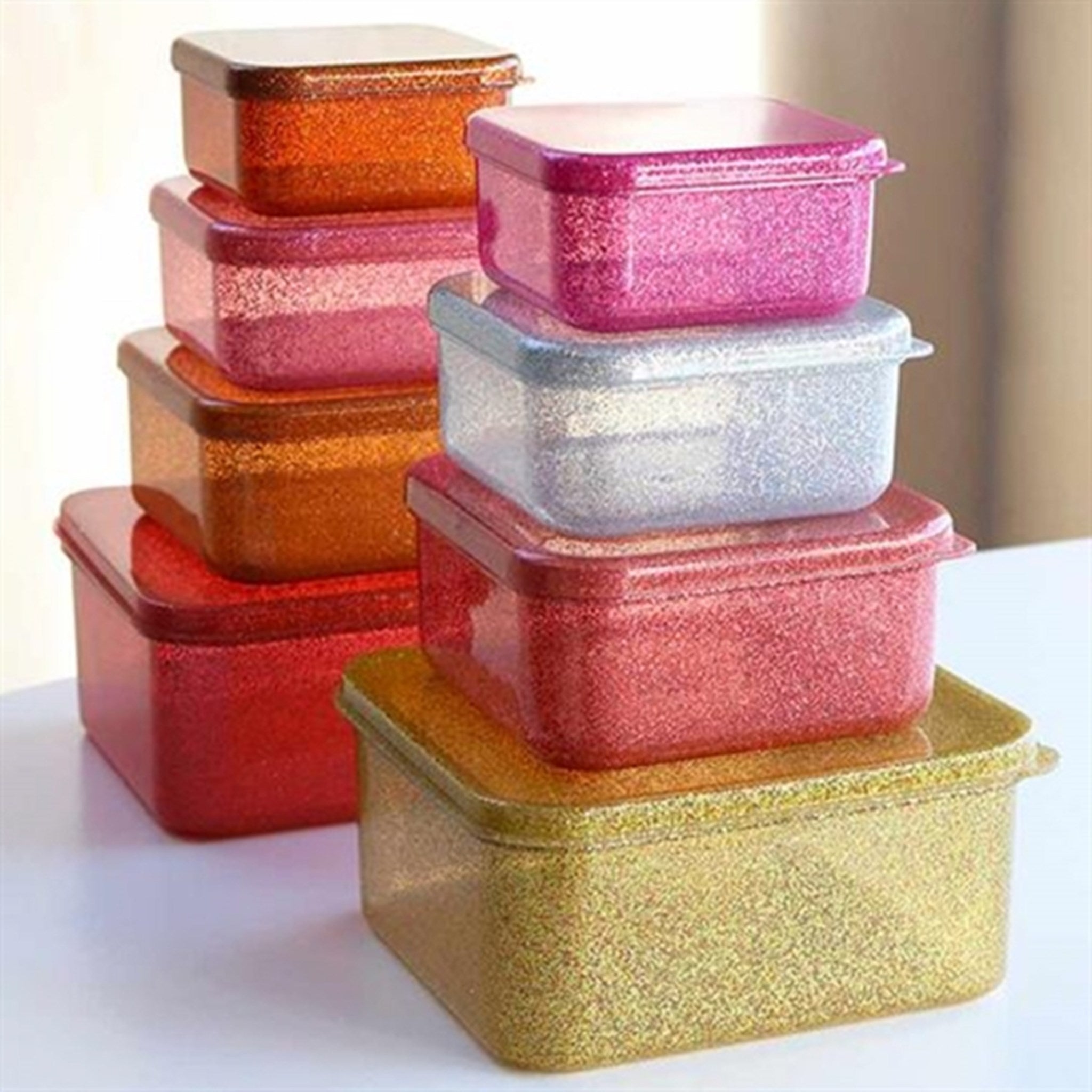 A Little Lovely Company Lunch- and Snackbox Glitter Gold Rush 4