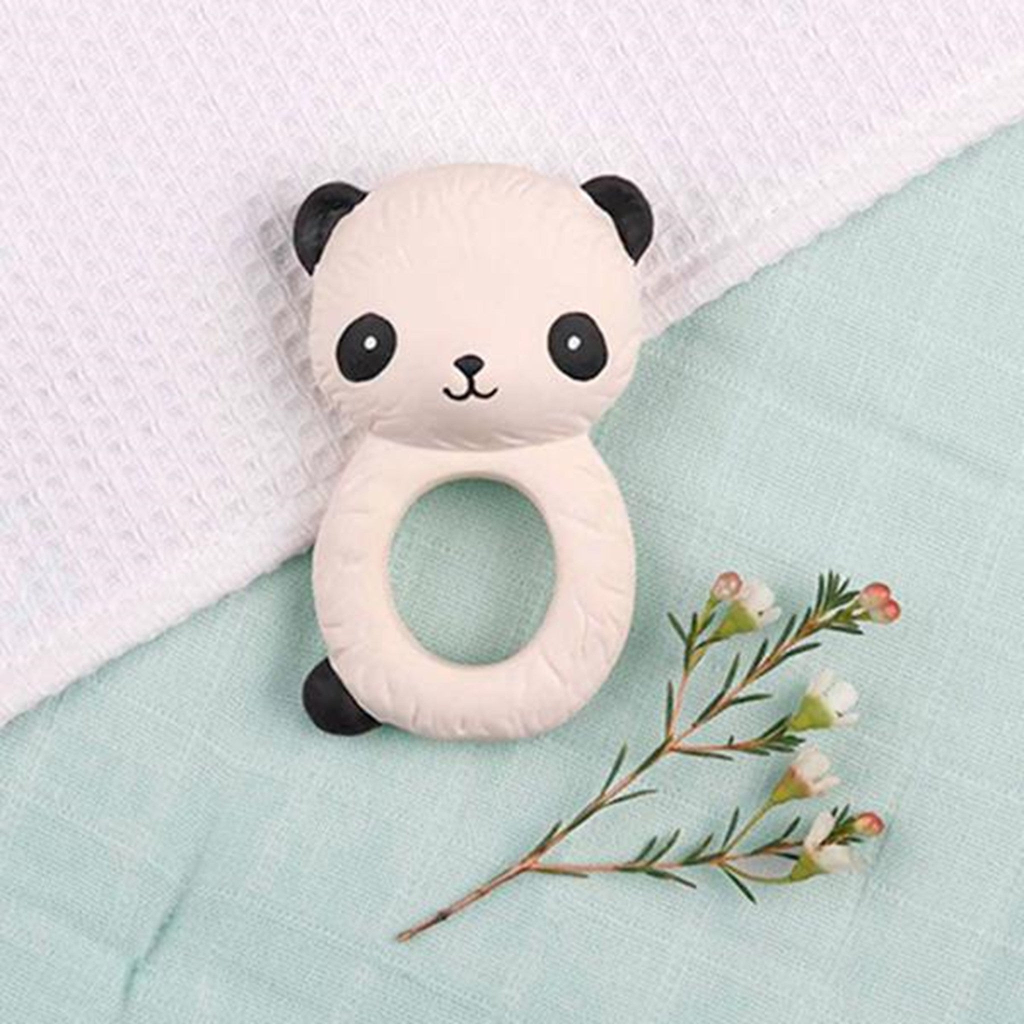 A Little Lovely Company Teether Ring Panda 3