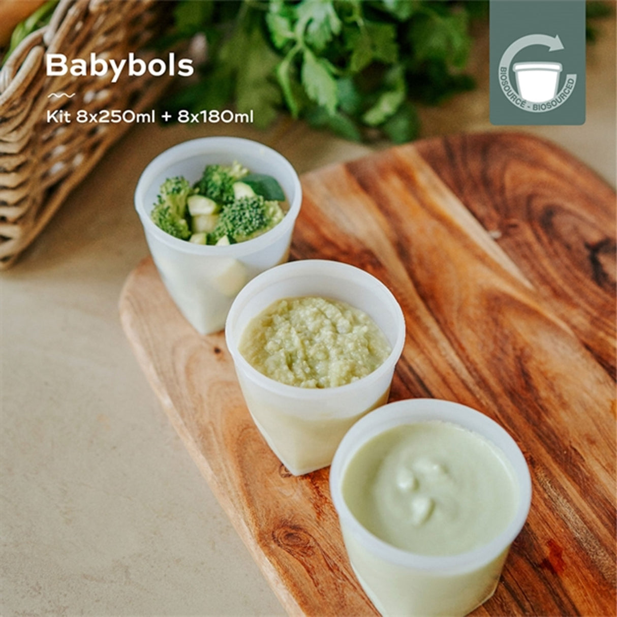 Babymoov ECO Food Containers - 8x 250ml + 8x 180ml 3